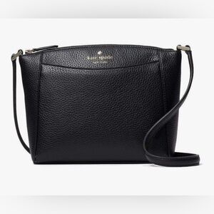 Kate Spade NWT New York Monica Crossbody – Pebbled Black Leather ✨